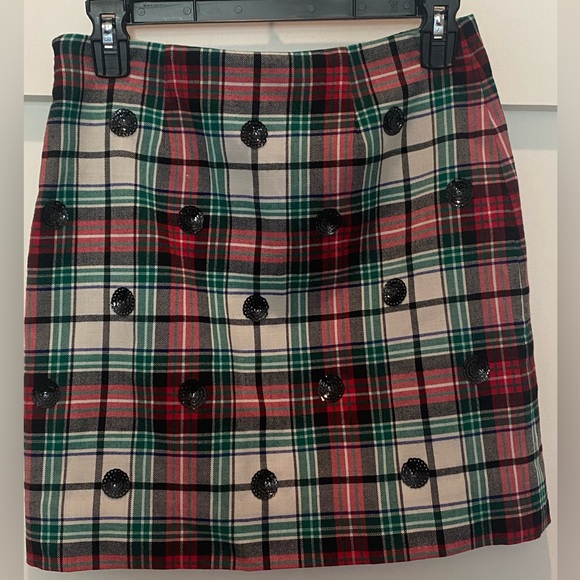 Vineyard Vines, size 00 plaid skirt with sequin accents, fully lined - Picture 5 of 6